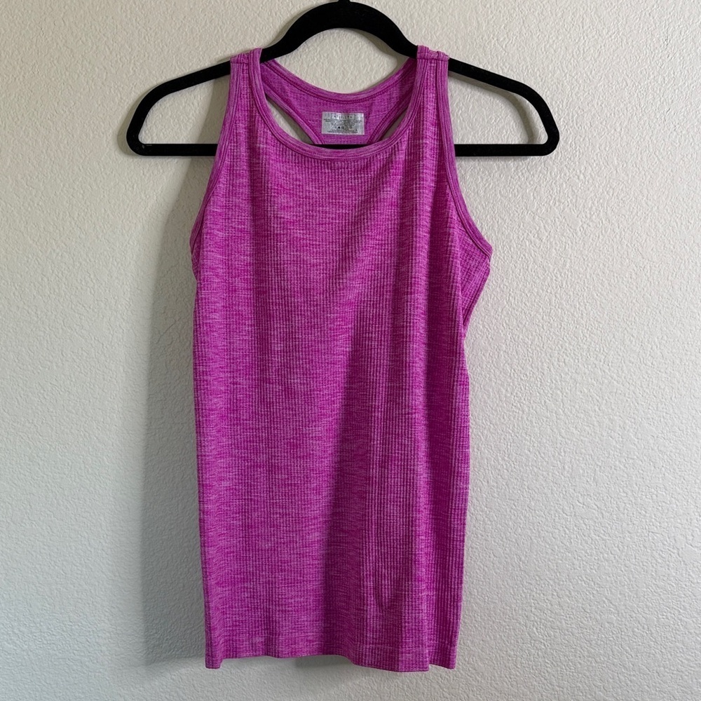 Athleta high neck tank top women’s large pink EUC